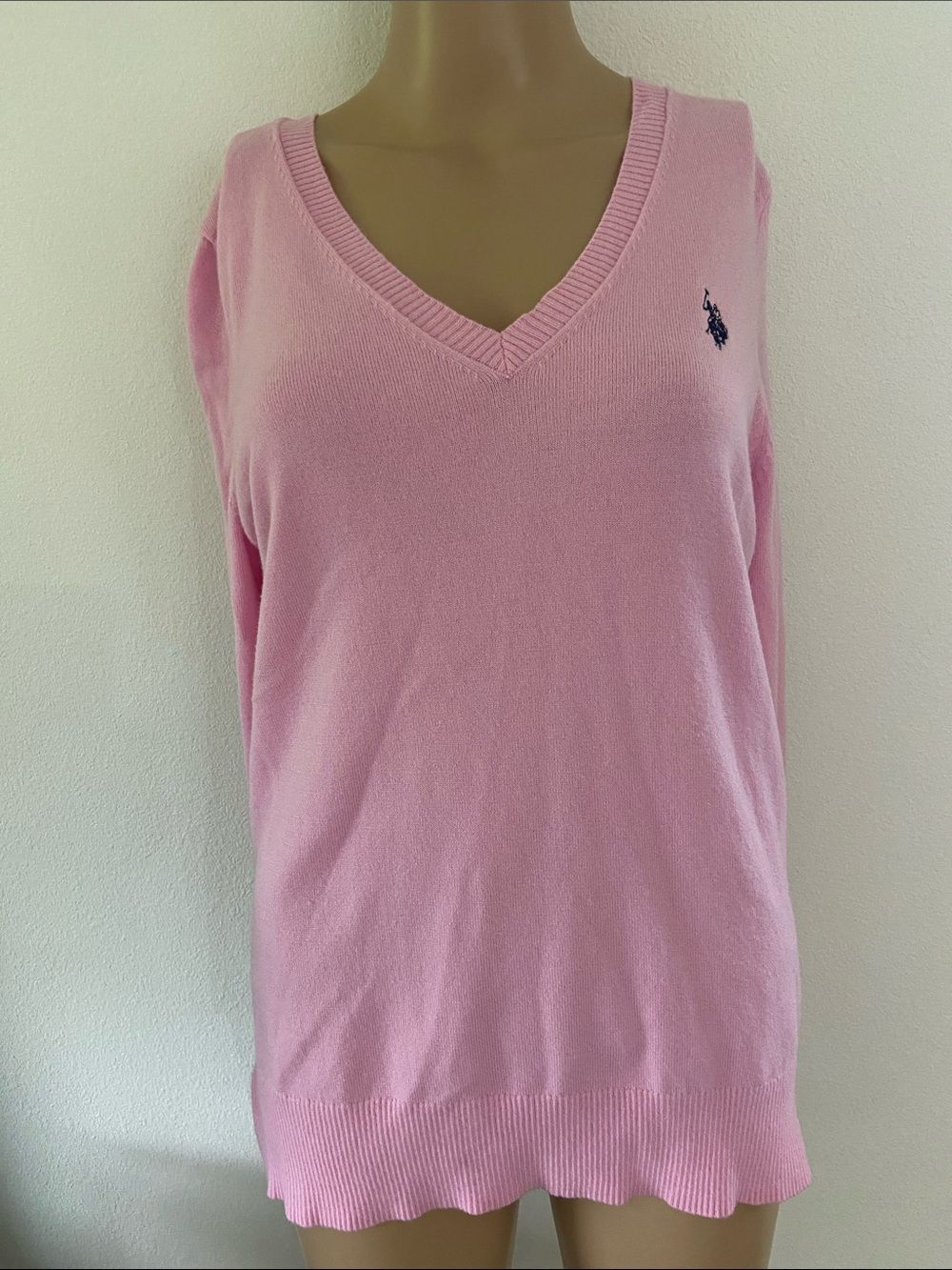 U.S. Polo Assn. Light Pink Crewneck Sweater Sz L